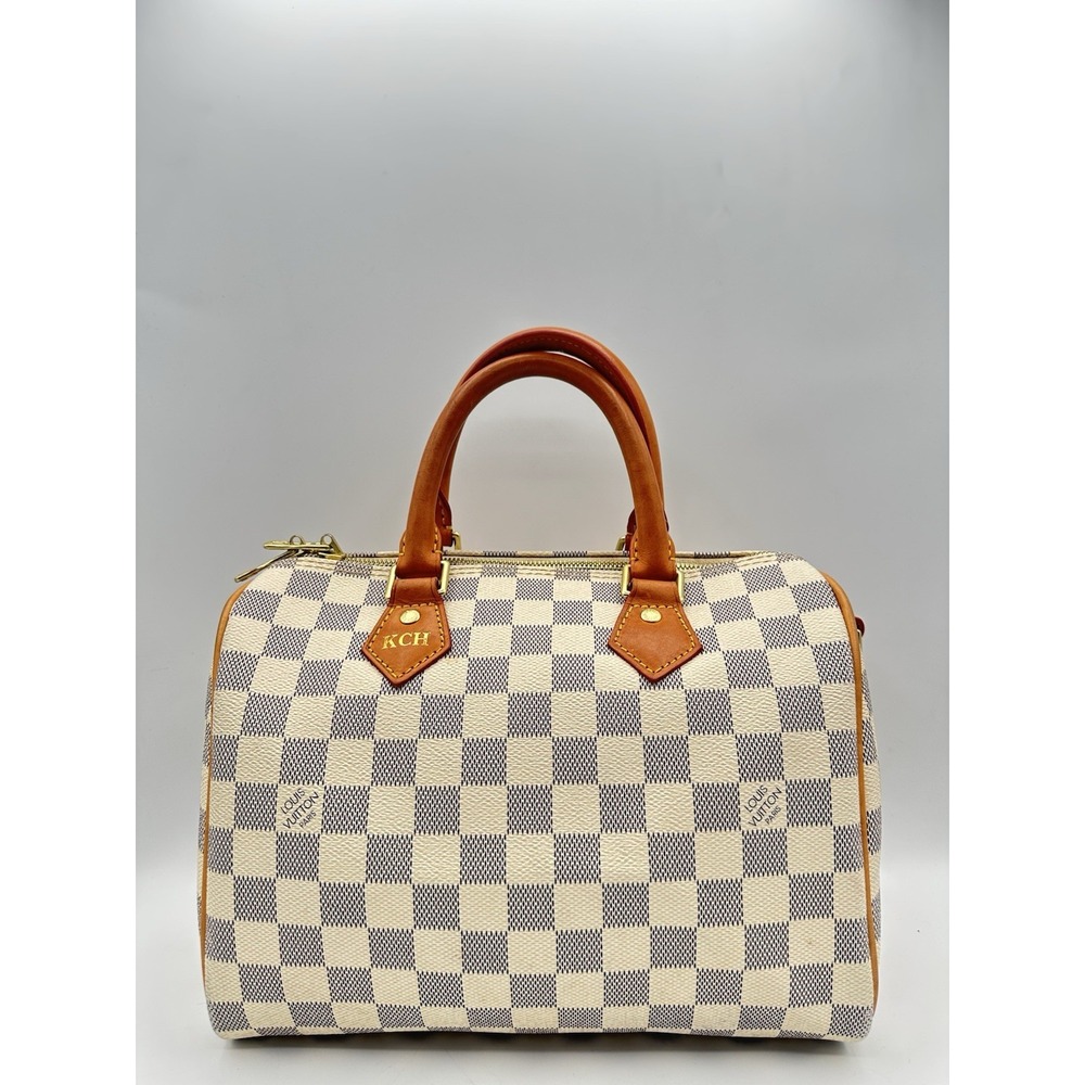 Louis Vuitton Speedy Bandoulière 25 Damier Azur – Authentic Designer Handbag